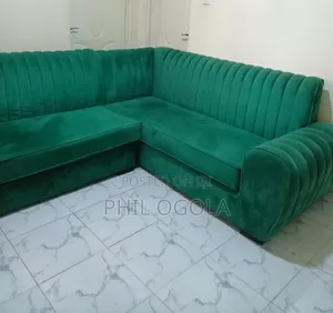 Emerald Green L-Shaped 6 Seater Sofa