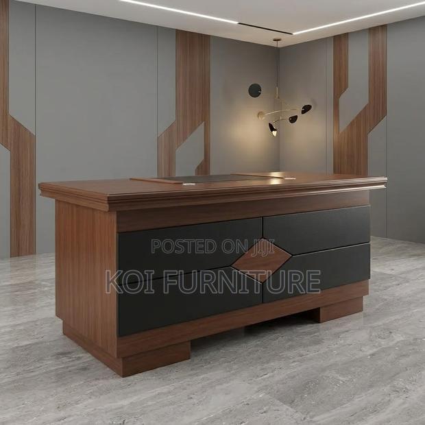 Executive Home Office Desk | 1400MM | High Mahogany Workstation Table