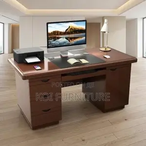 Executive Home Office Desk | 1400MM | High Mahogany Workstation Table
