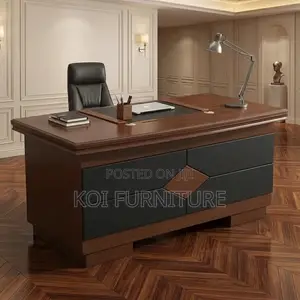 Executive Home Office Desk | 1400MM | High Mahogany Workstation Table