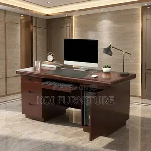 Executive Home Office Desk | 1400MM | High Mahogany Workstation Table