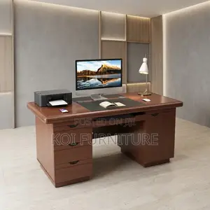 Executive Home Office Desk | 1400MM | High Mahogany Workstation Table