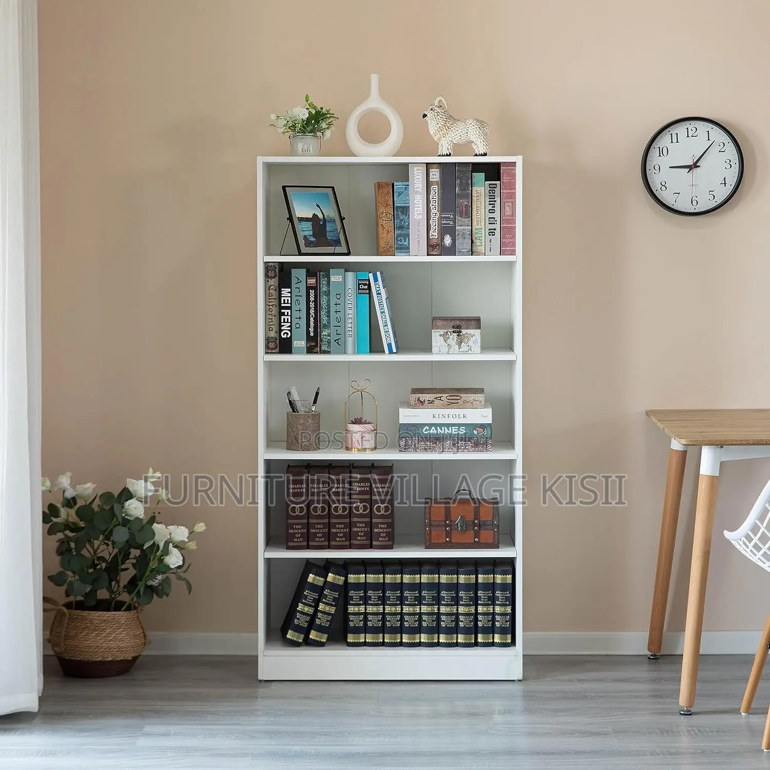 Custom Bookcase 5-Shelf Display