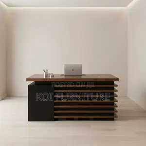 Urban Executive Desk | 140cm Golden Modern Table With Three Drawer