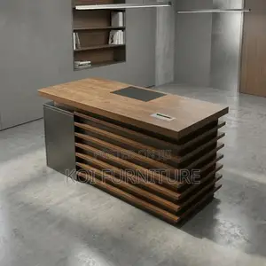 Urban Executive Desk | 140cm Golden Modern Table With Three Drawer