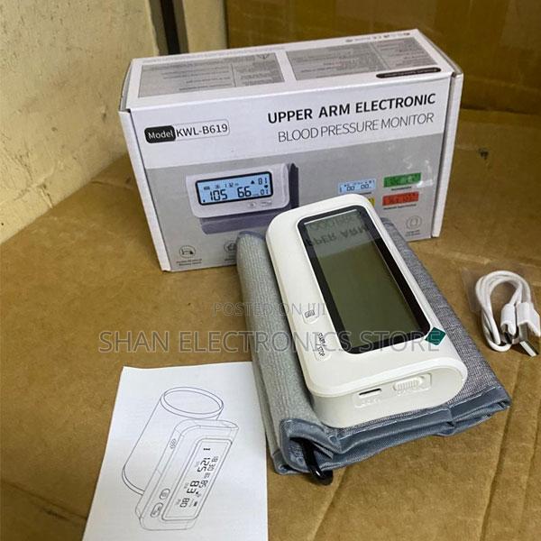 Electronic Upper Arm Blood Pressure Monitor With USB Cable - main view