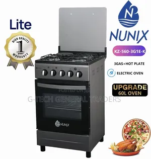 Nunix 50×55 Cooker KZ-560-3G1E-K With Electric Oven