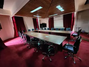 Office Table : Raavela Dark Wood U-Shaped Conference Table