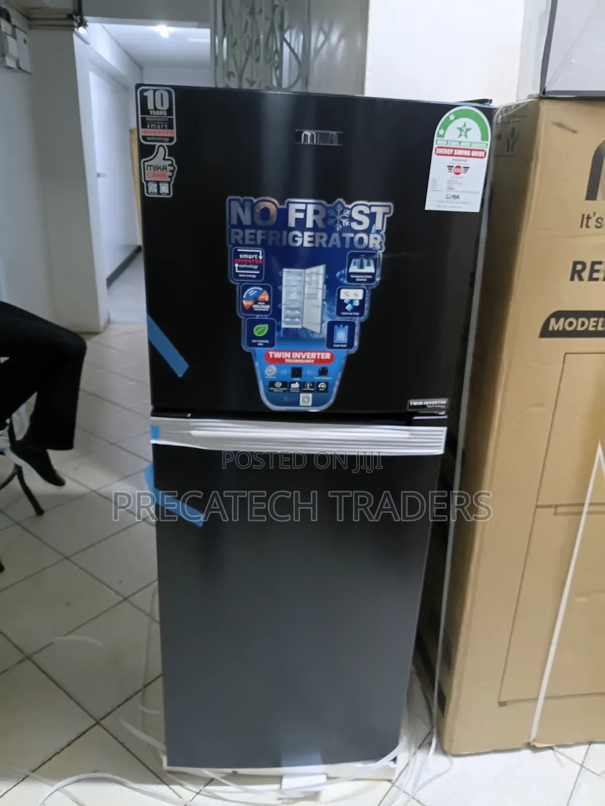 MIKA 197L Black Refrigerator – Stylish and Modern