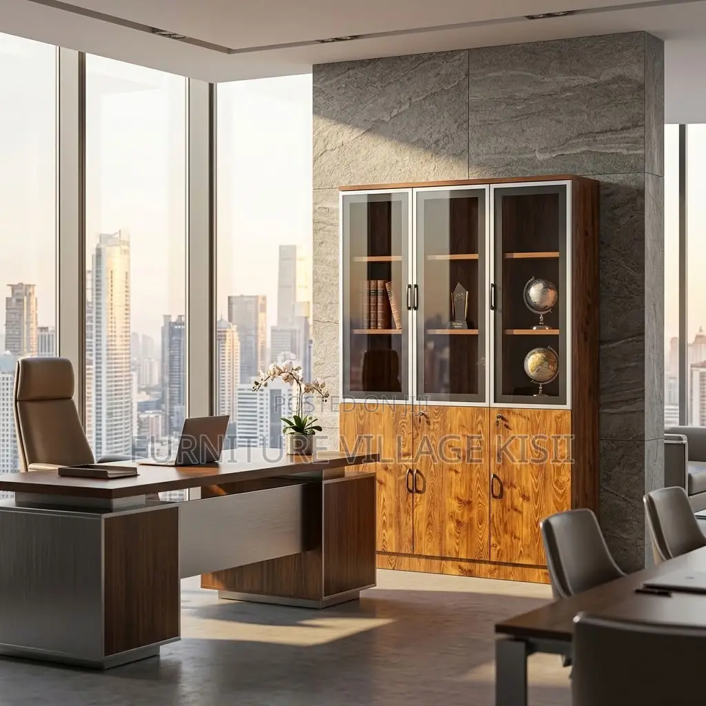 Advanced Wooden 3-Door Storage Office Cabinet