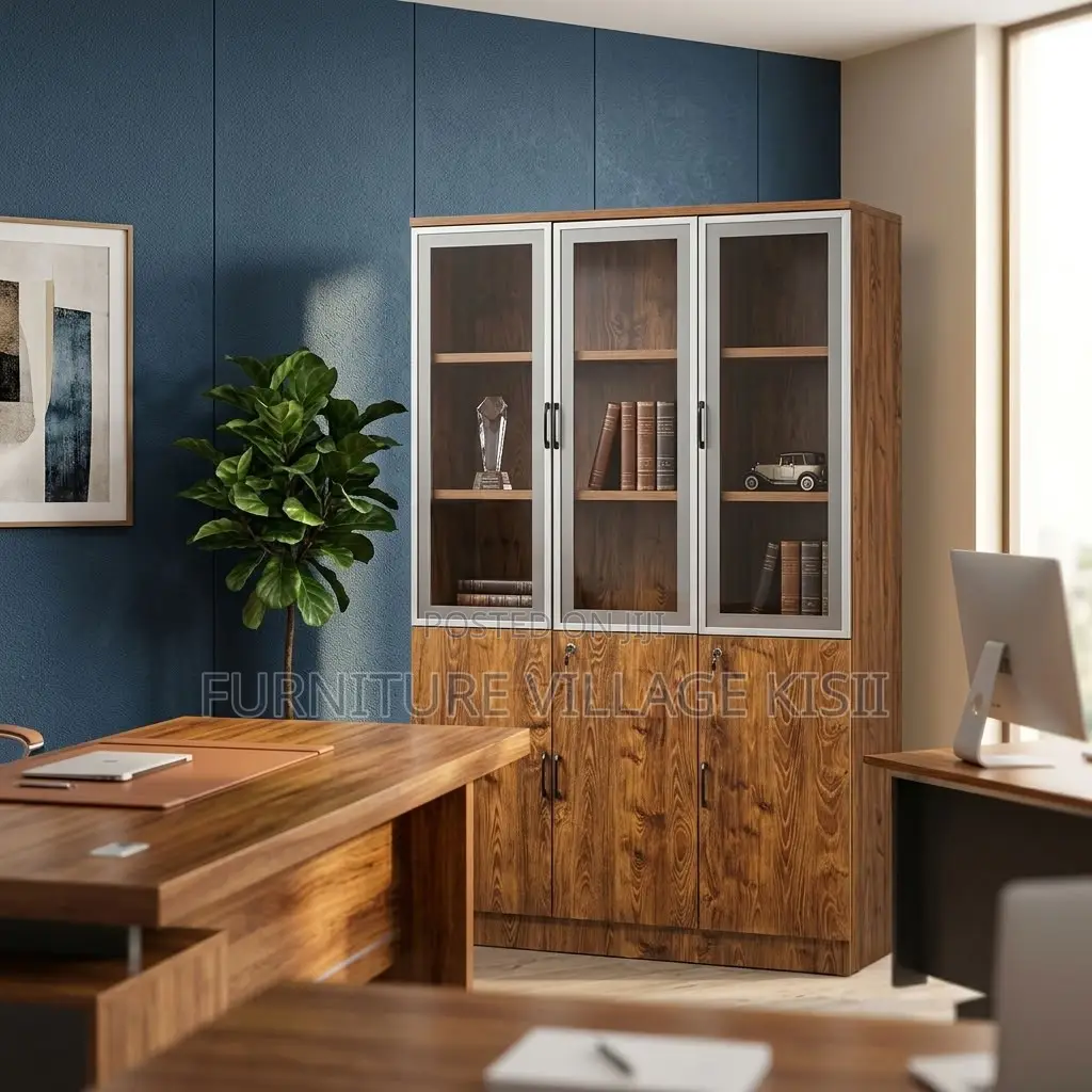 Advanced Wooden 3-Door Storage Office Cabinet