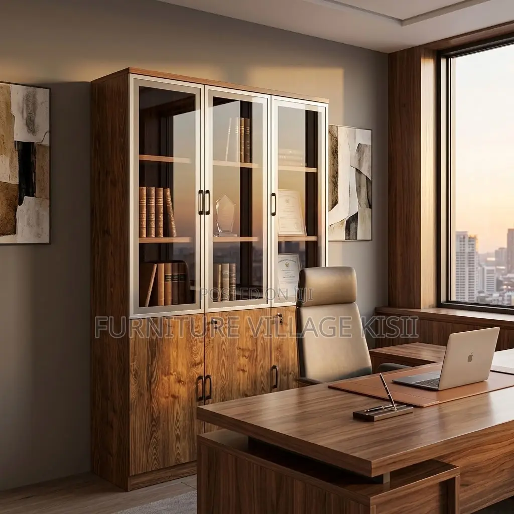 Advanced Wooden 3-Door Storage Office Cabinet