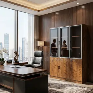 Advanced Wooden 3-Door Storage Office Cabinet