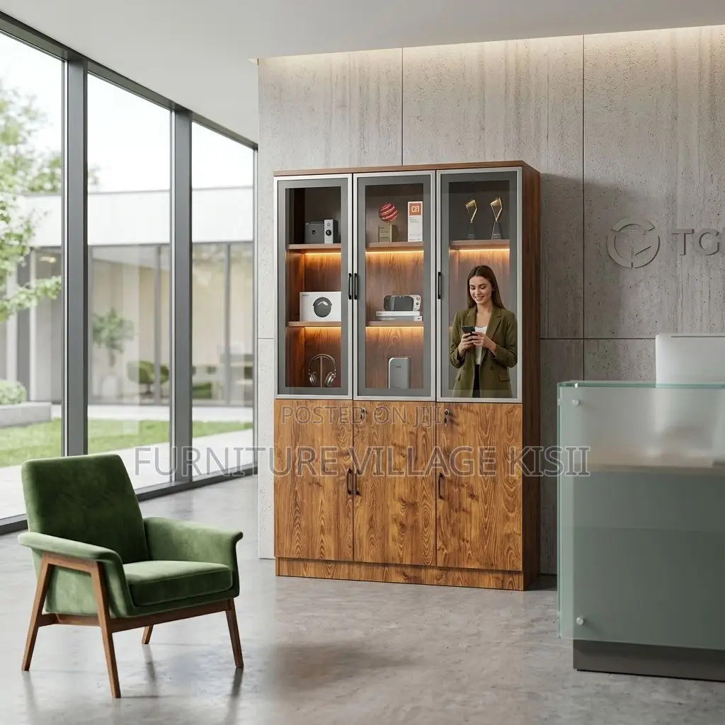Advanced Wooden 3-Door Storage Office Cabinet