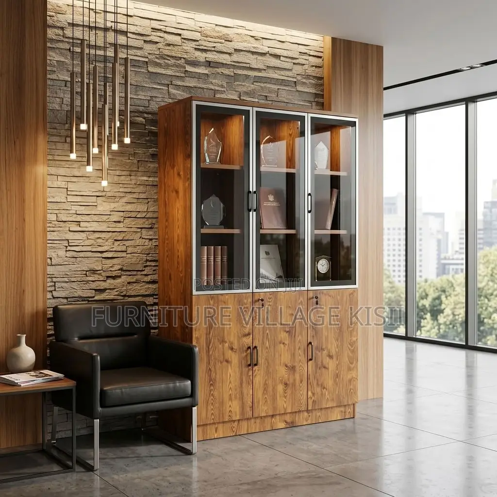Advanced Wooden 3-Door Storage Office Cabinet