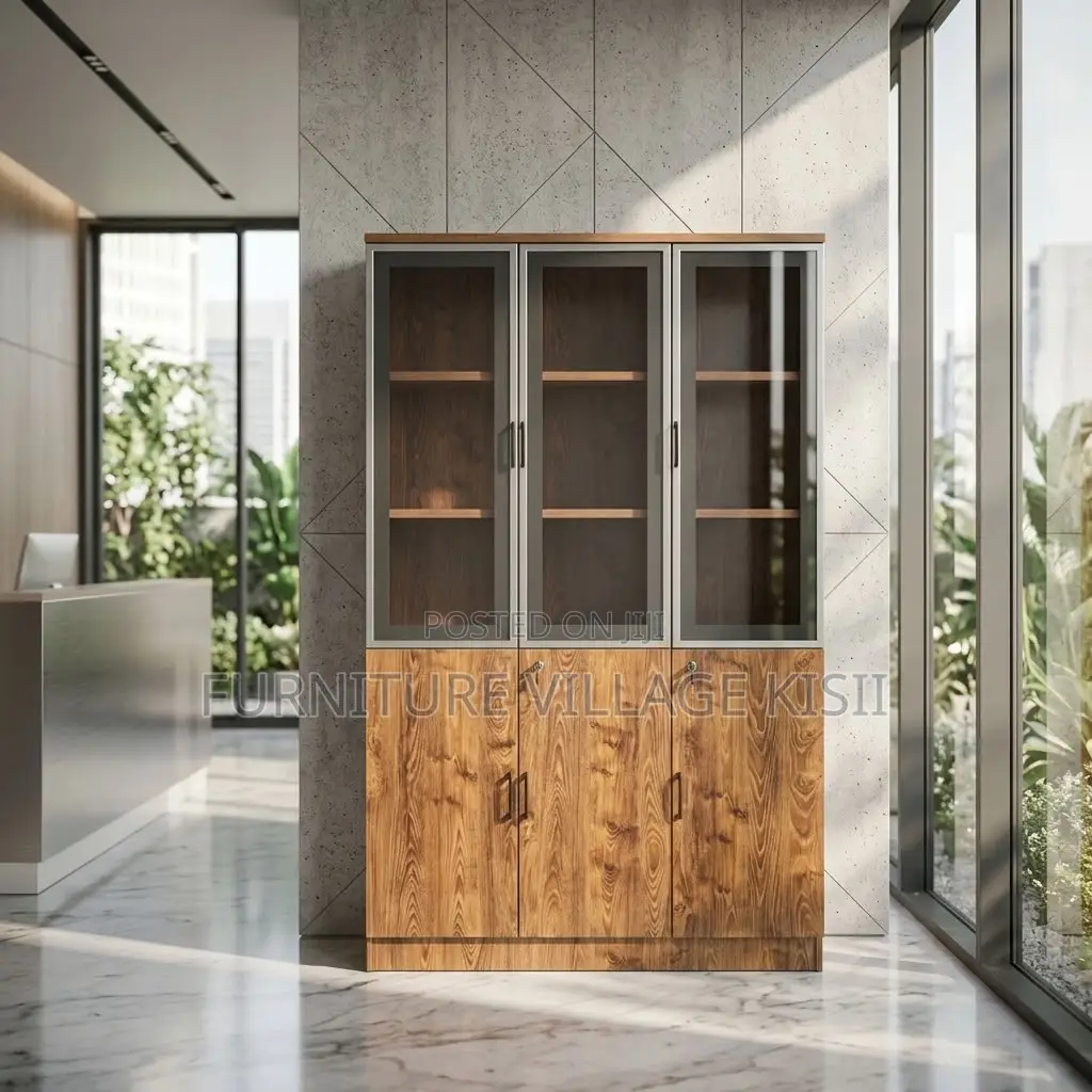 Advanced Wooden 3-Door Storage Office Cabinet