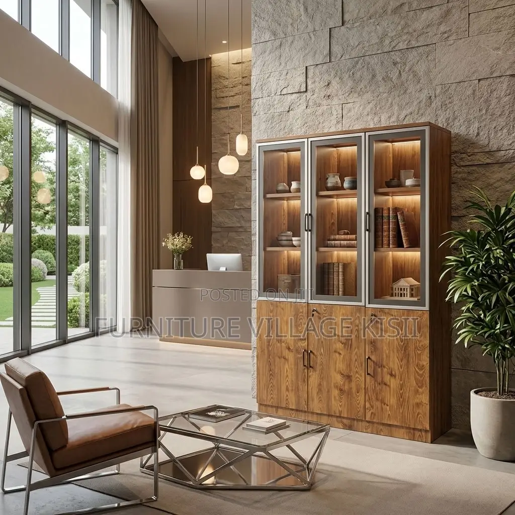 Advanced Wooden 3-Door Storage Office Cabinet