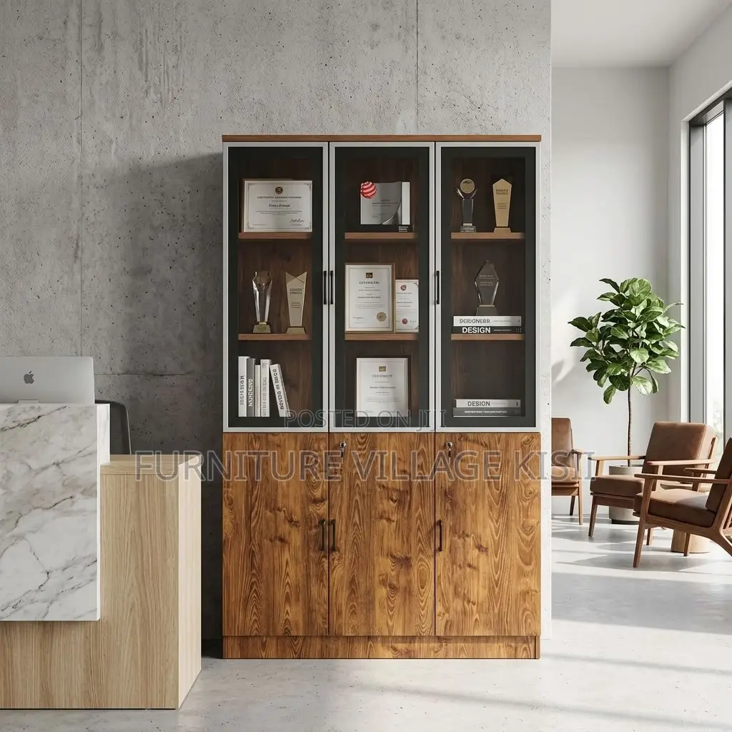 Advanced Wooden 3-Door Storage Office Cabinet