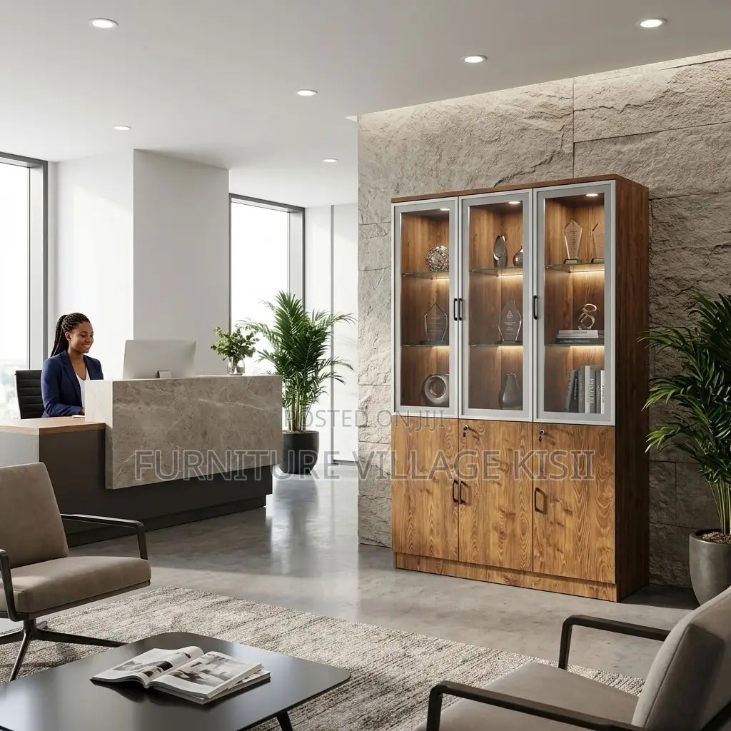 Advanced Wooden 3-Door Storage Office Cabinet