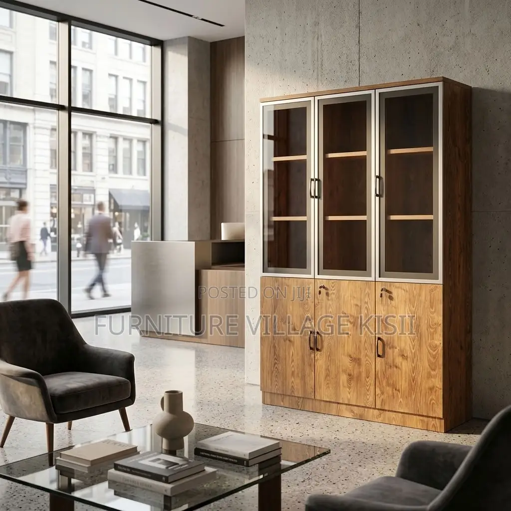 Advanced Wooden 3-Door Storage Office Cabinet