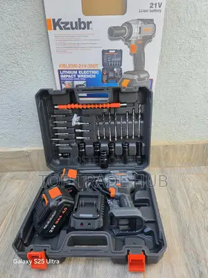 Kzubr Cordless Impact Wrench 350T With 2 Batteries and Charger 21V 4Ah