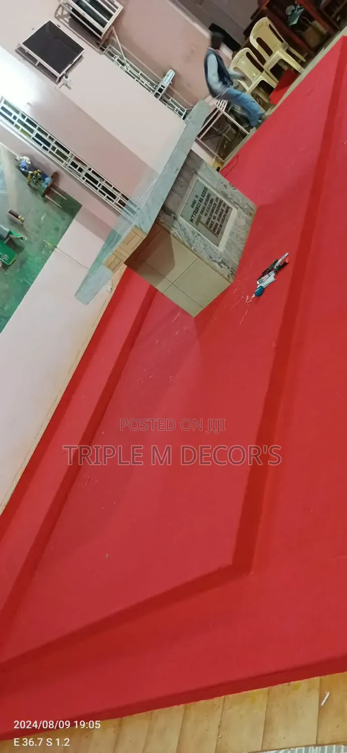 Church Interior 4mm Red Delta Durable Wall to Wall Carpet
