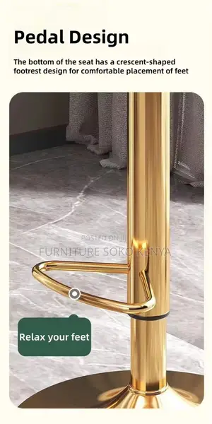 Barstool : Royal Blue Velvet Adjustable Bar Stool