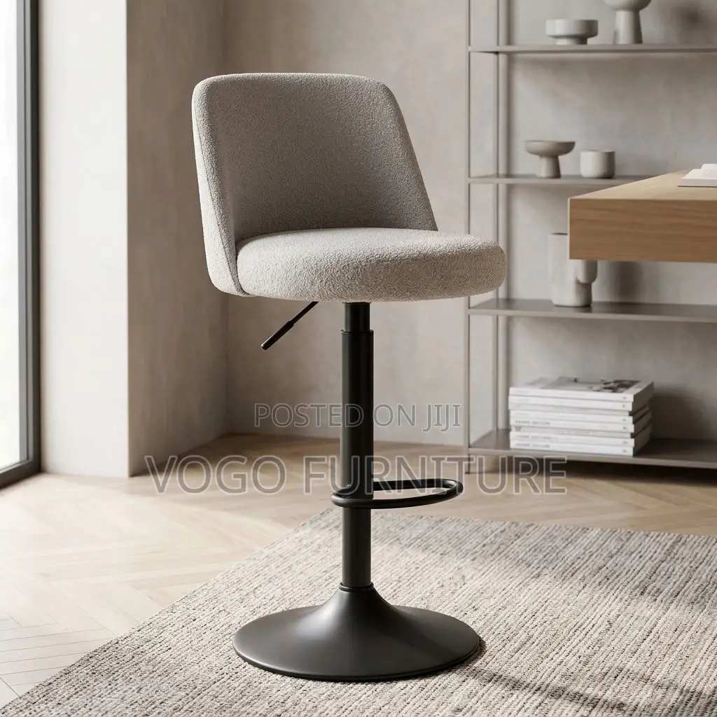 Bar Stool; Gray Swivel Bar Stool