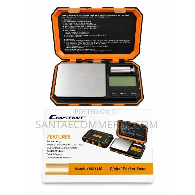 CONSTANT 14192-645c High Precision 0.01g-300g Digital Pocket Scale