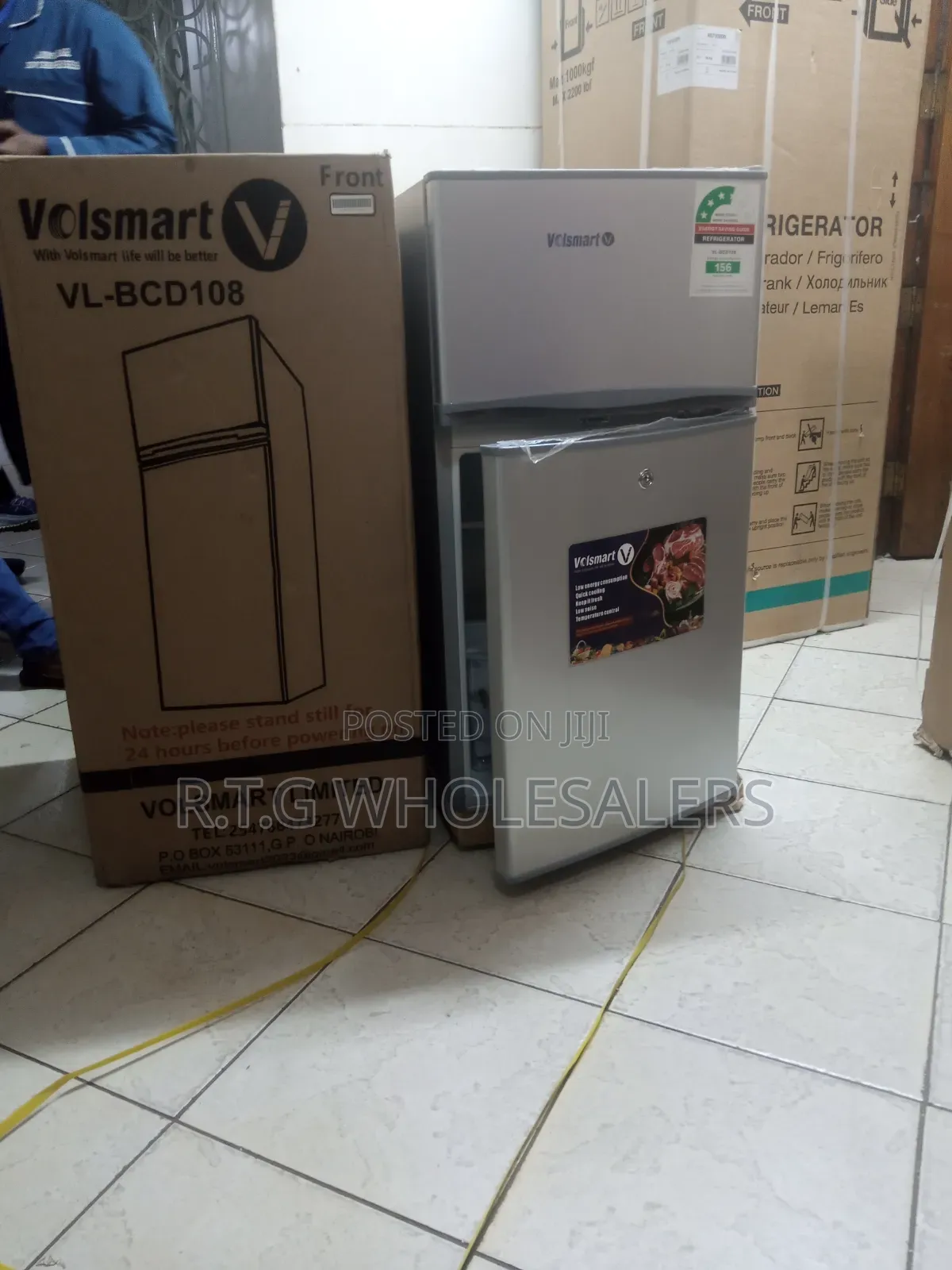 Volsmart 108L Compact Single Door Refrigerator