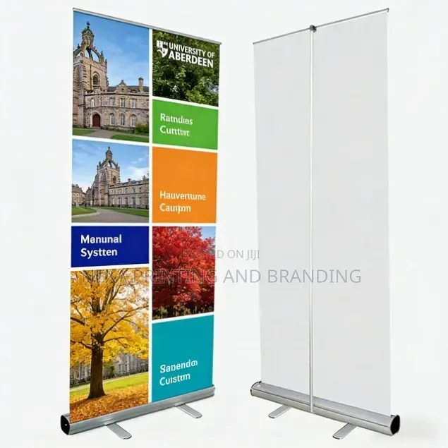 Narrow Base Roll Up Banners.
