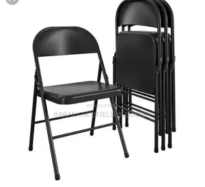 Office Supply Padded PU Leather Folding Chair With Metal