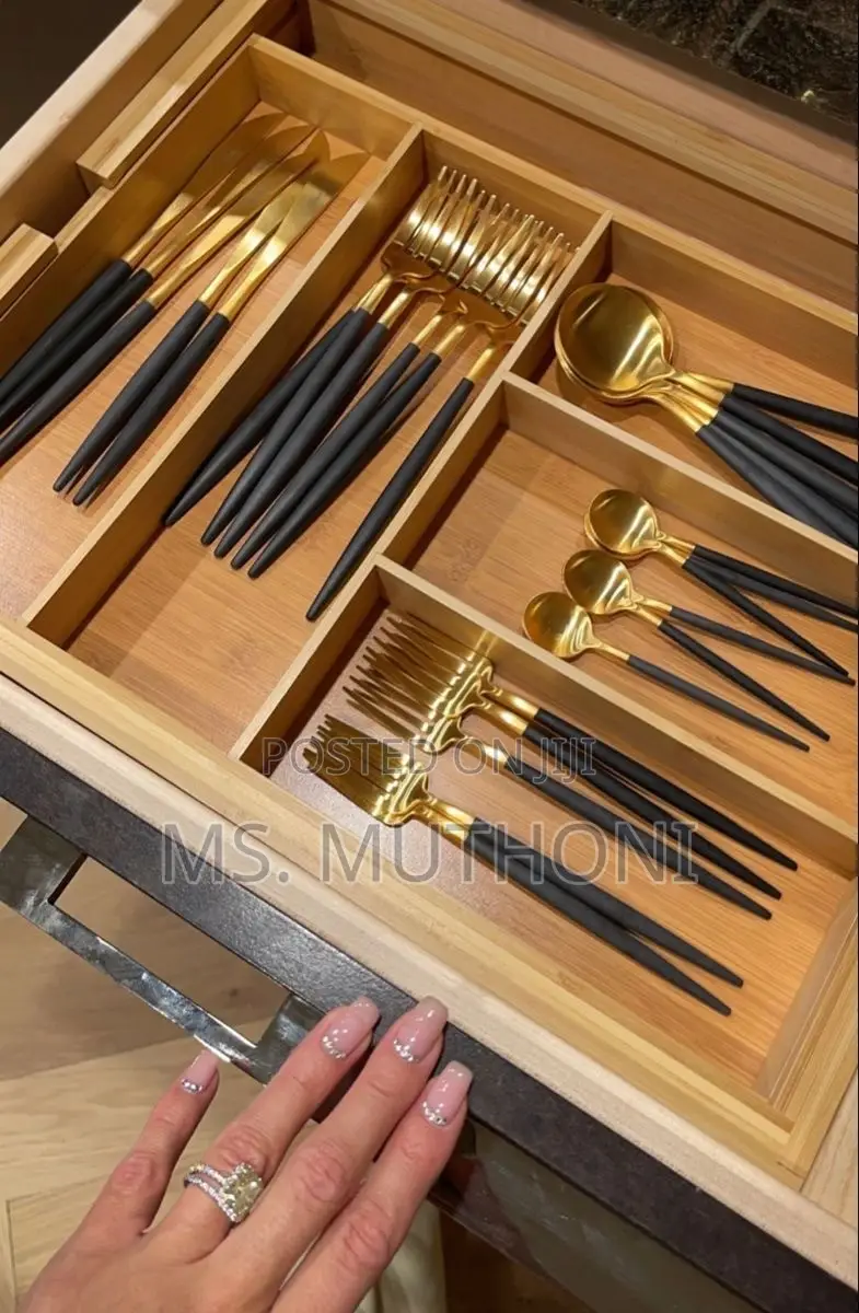 Wooden Drawer Silverware Organizer