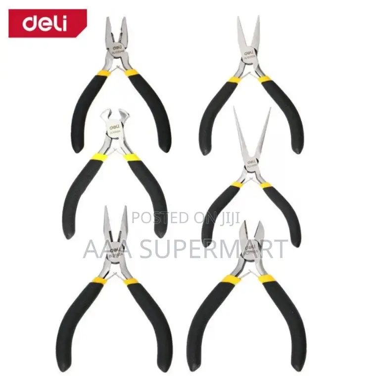 Deli Edl103205-6 6-Piece Mini Pliers Set