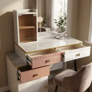 Vanity Set; LED Square Mirrored Vanity Set