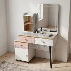 Vanity Set; LED Square Mirrored Vanity Set