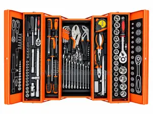85-Piece Professional Mechanic Tool Set With Metal Toolbox