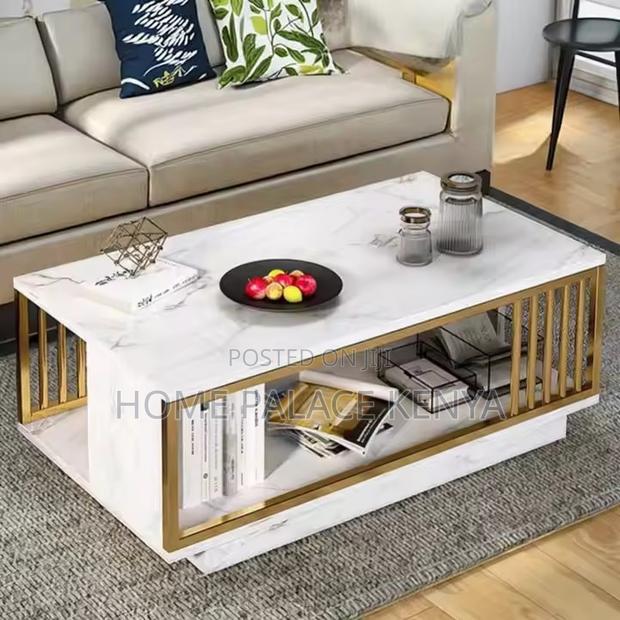Coffee Table; Modern Rectangular Coffee Table for Sofa and Lounge - thumbnail 2