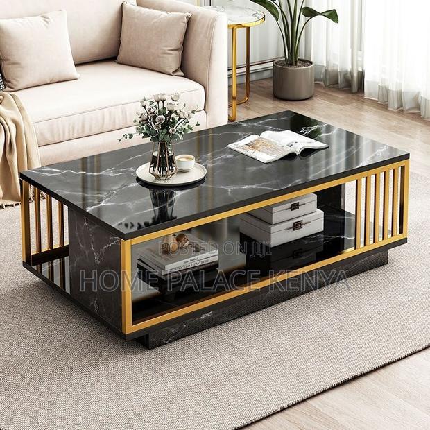 Coffee Table; Modern Rectangular Coffee Table for Sofa and Lounge - thumbnail 7