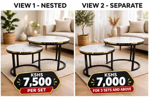 Round Nesting Marble Coffee Tables