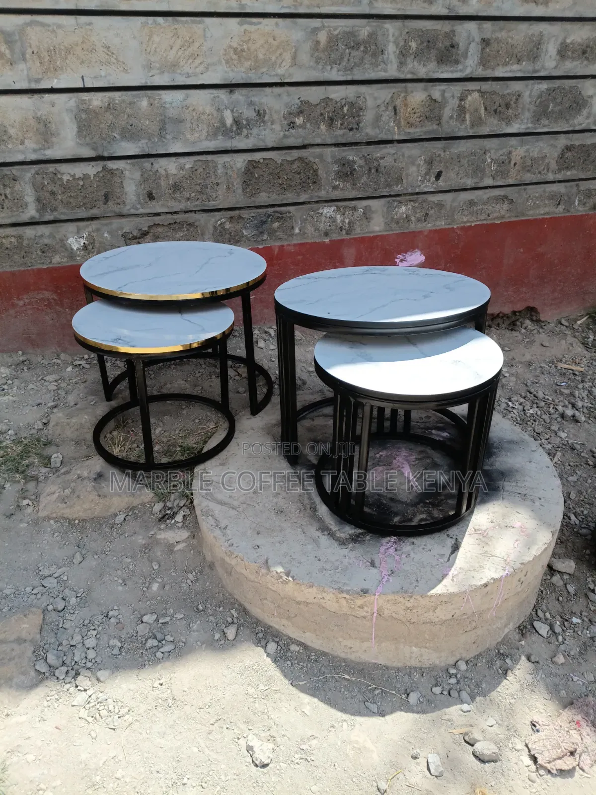 Round Nesting Marble Coffee Tables