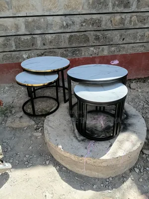 Round Nesting Marble Coffee Tables