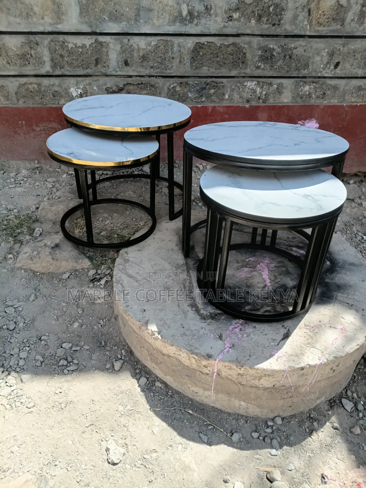 Round Nesting Marble Coffee Tables