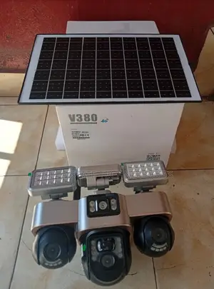V380Pro Wireless Outdoor, VTS 30 Triple Lens 4g Solar With LED Lights