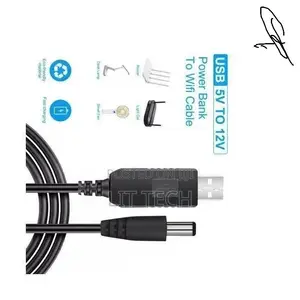 Power USB to DC Cable WiFi to Router Powerbank Cord DC 5V to 12V