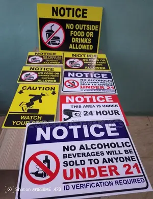 Signages ( A4 Size)