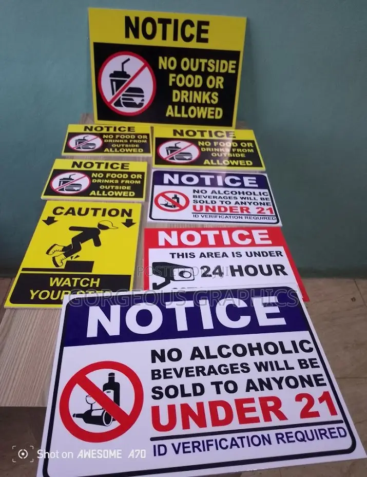 Signages ( A4 Size)
