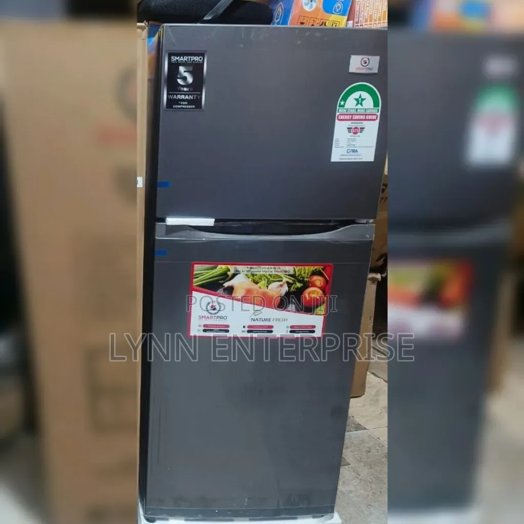 Smart Pro SFR-150-DT-I Double Door Refrigerator, 121L - Silver