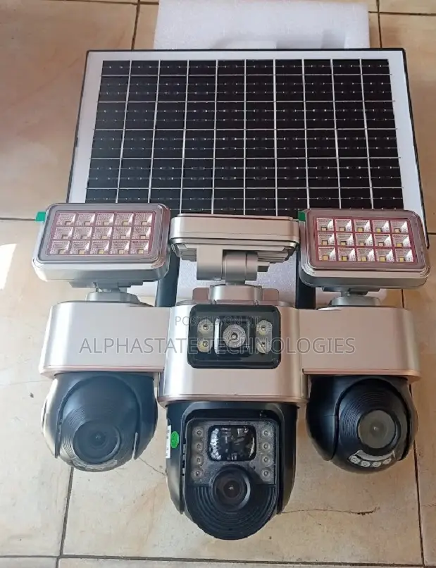 Triple Lens Flashlight 4G Solar Camera