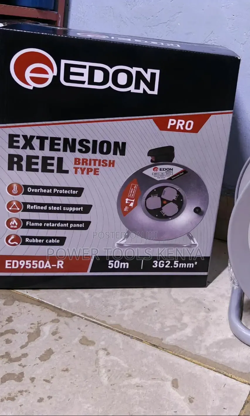 Edon Pro 50M Heavy-Duty Extension Cable Reel